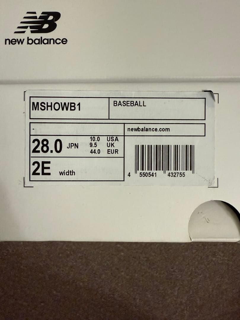 New Balance MSHOWB1 野球用スパイク 28.0(大谷モデル)