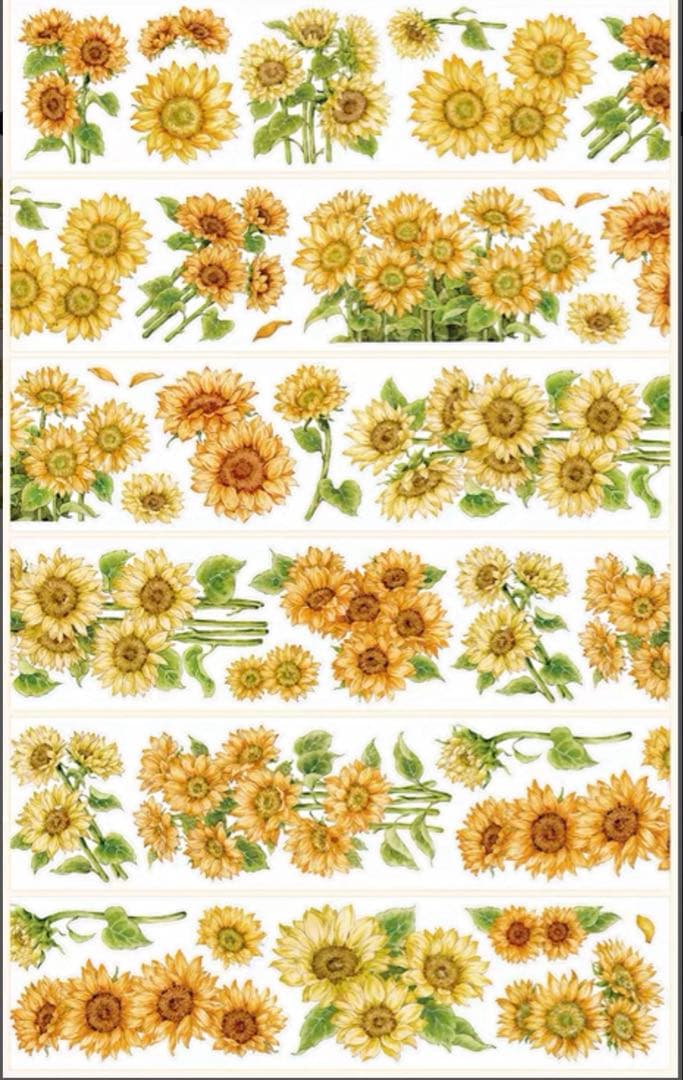 繁星梦屿《向阳而生》海外マスキングテープ　マステ 【2443】