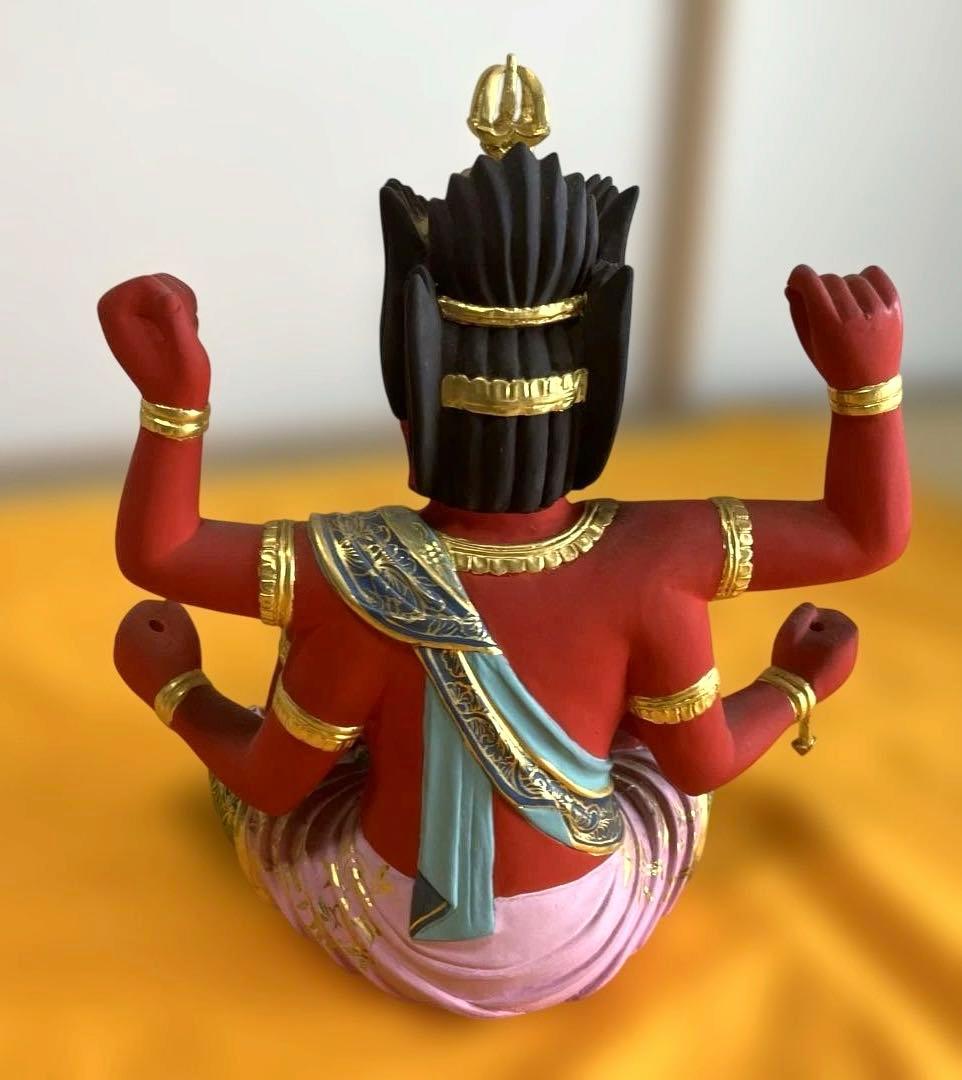 ☆愛染明王 極彩色仕様　坐像＊木像