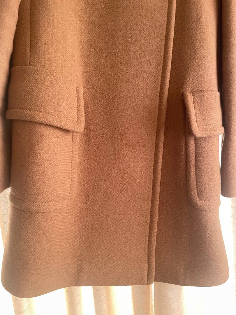 美品miumiuミュウミュウ*キャメル ウール*パフスリーブ コート*金ボタン