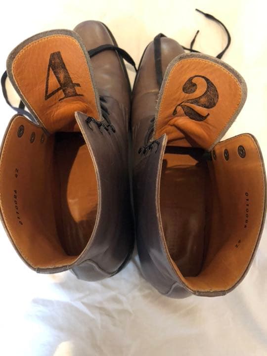 frank leder 激レア　ブーツ　グレー　レースアップブーツ