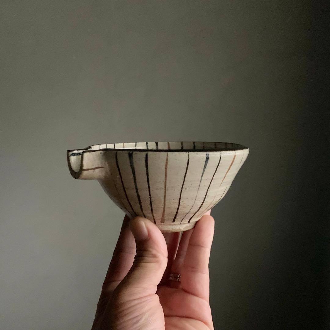 麦藁手 片口 酒器 容量約1合 古美術 古道具 アンティーク