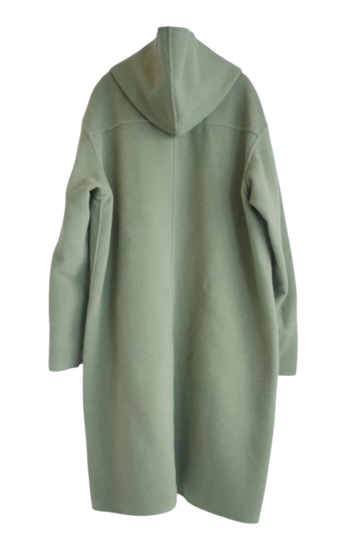 未使用オーラリーベロアブラッシュドウールメルトンハンドソーンフーデッドコート3