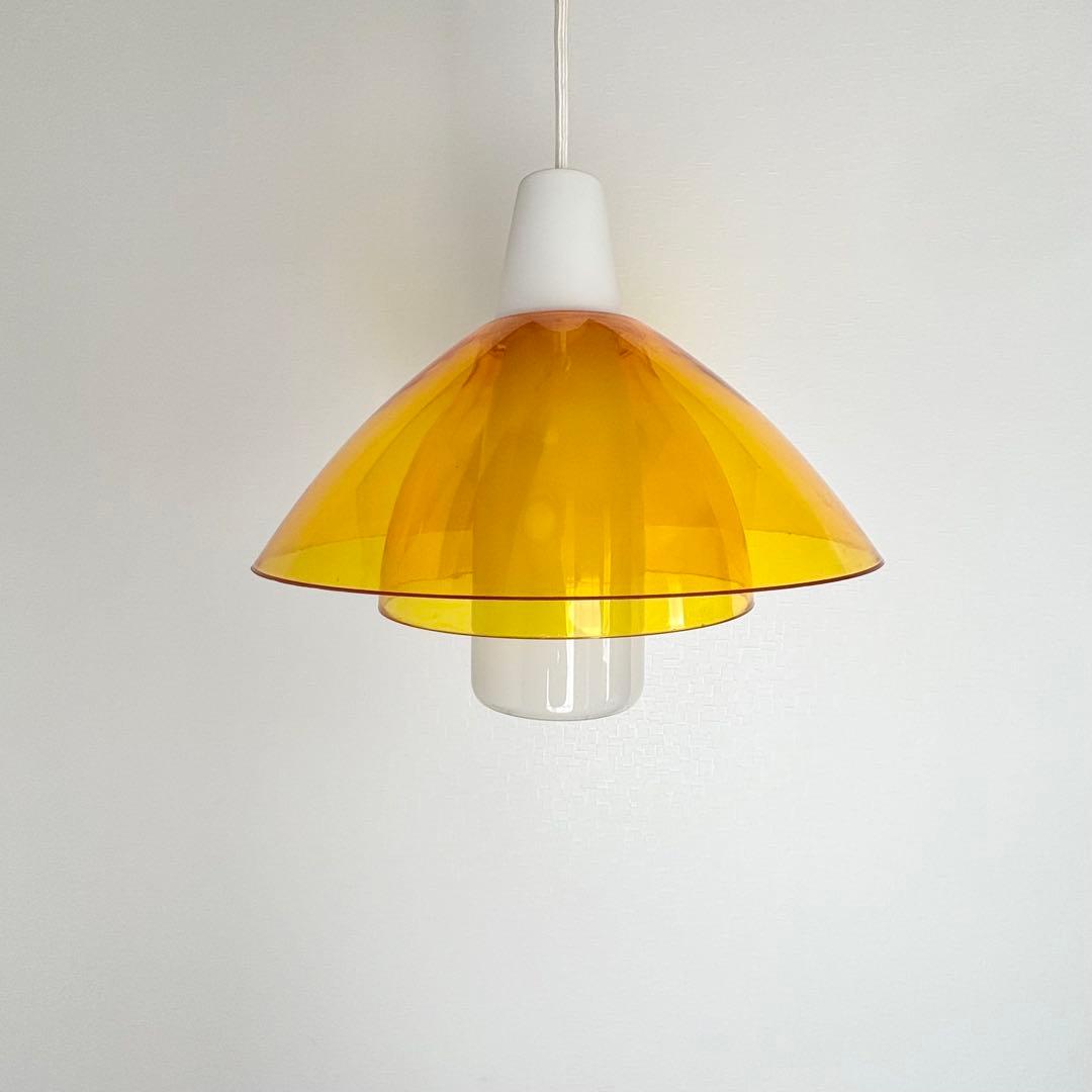 ペンダントライト 吊照明 イエロー レトロ ミッドセンチュリー スペースエイジ