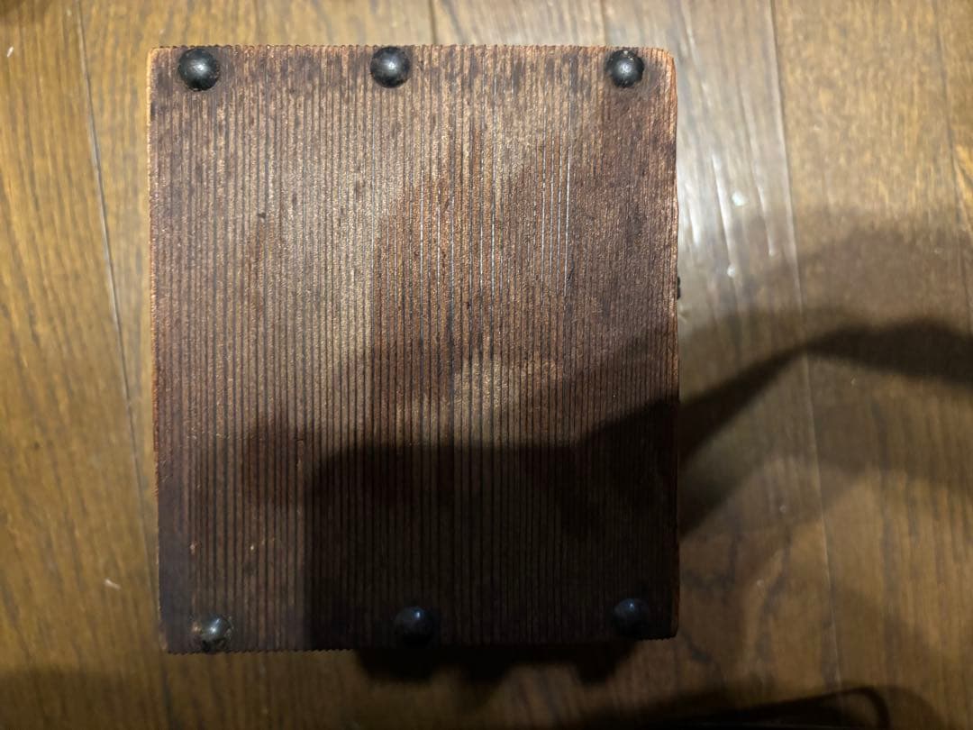 赤色花柄木製重箱