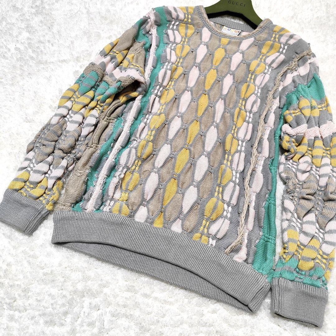 【美品】COOGI クージー ニット コットン L 3Dニット 豪州製 激レア