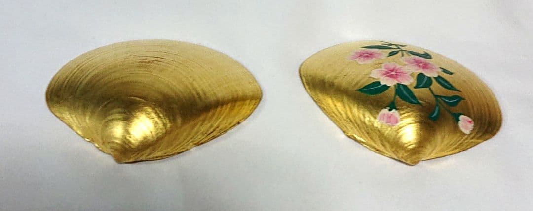 中村宗悦金蒔絵貝合せ香合 木箱付きA408