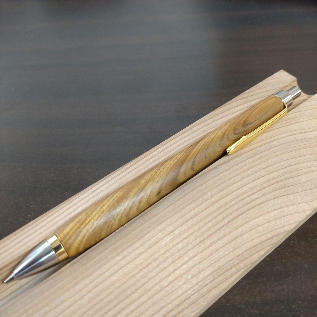 ウッドペンクラフト　シャープペンシル　御蔵島　金桑