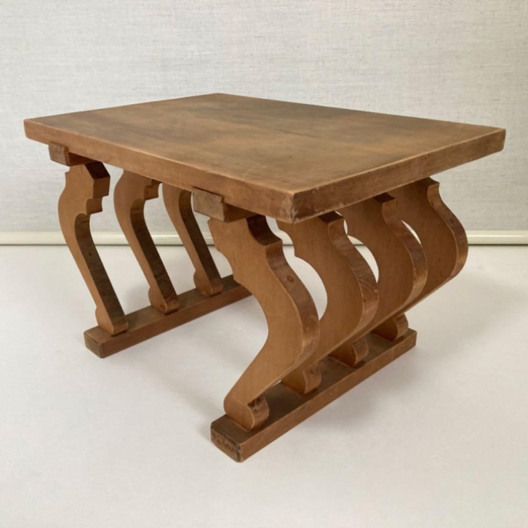 置物台 飾り台 香炉台 花台 棚 木製 和風 工芸品 茶道具 和モダン レトロ