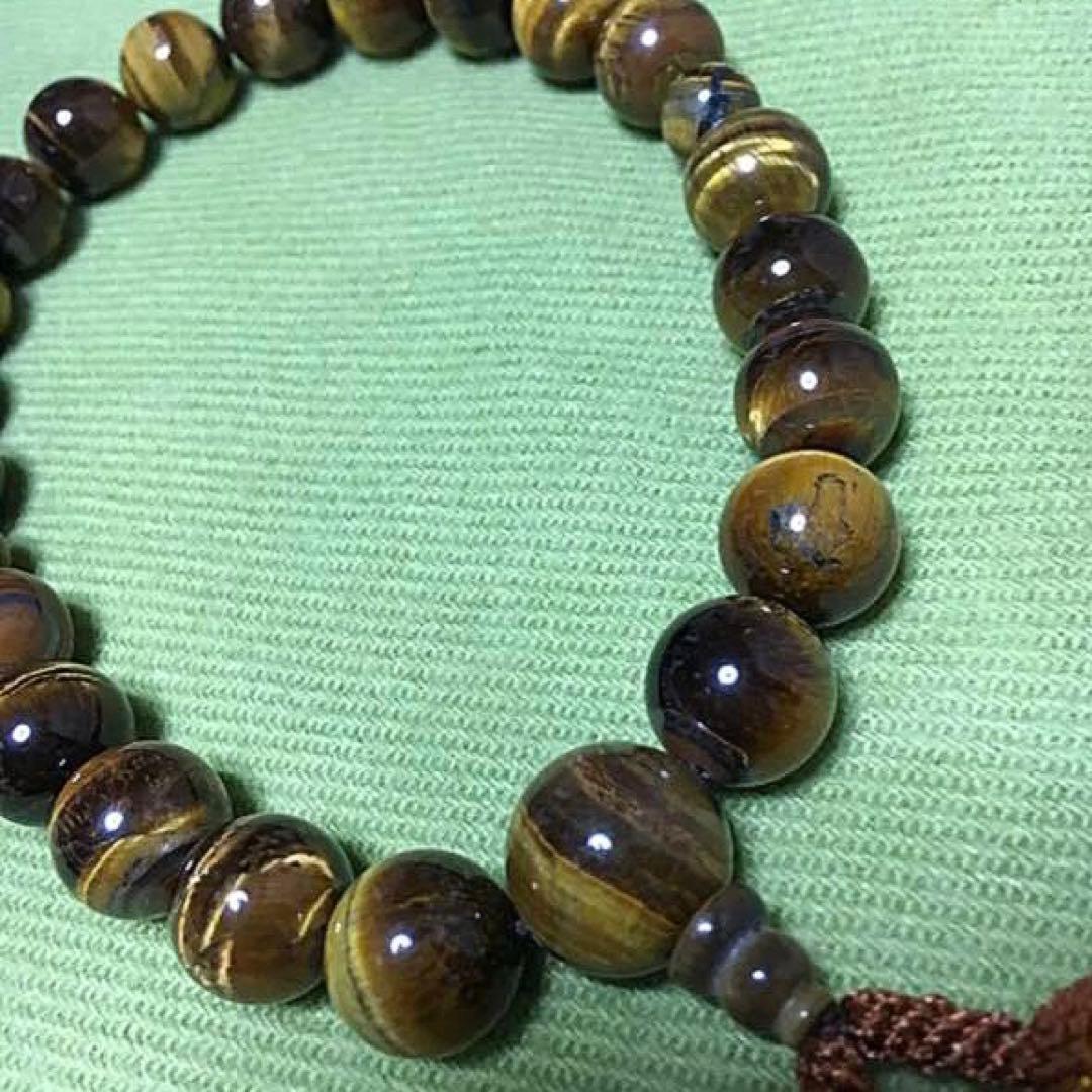 新品！タイガーアイ大玉念珠