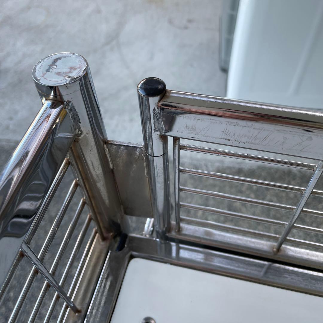 中折れ式ワゴン アイボリー 店舗用品　陳列什器　セールワゴン