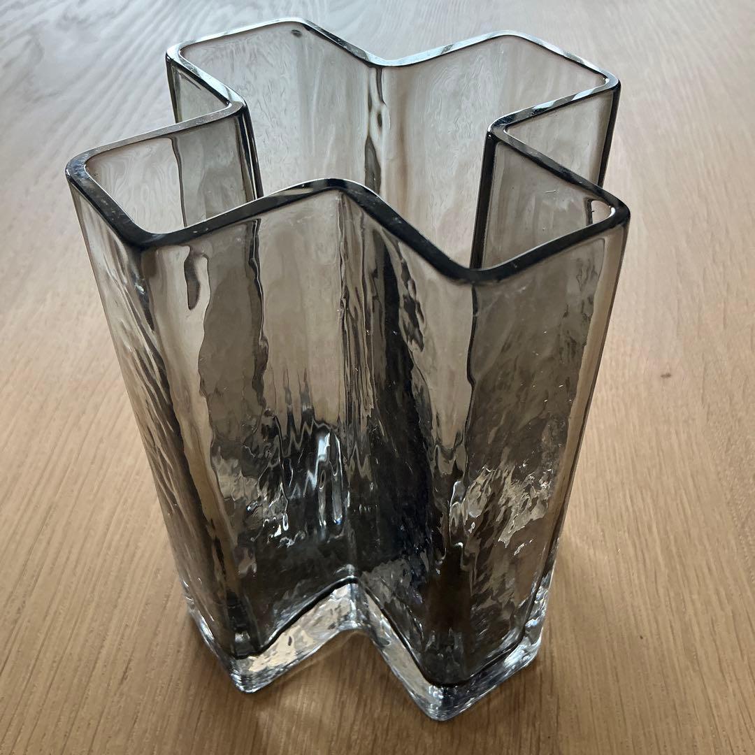 ホルムガード　クロスフラワーベース　グレー　希少