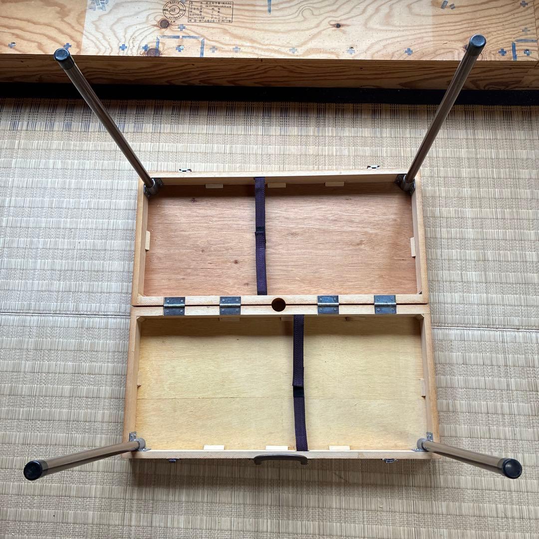 美品　ロゴス　アウトドア　ウッド　テーブルチェアセット　キャンピング