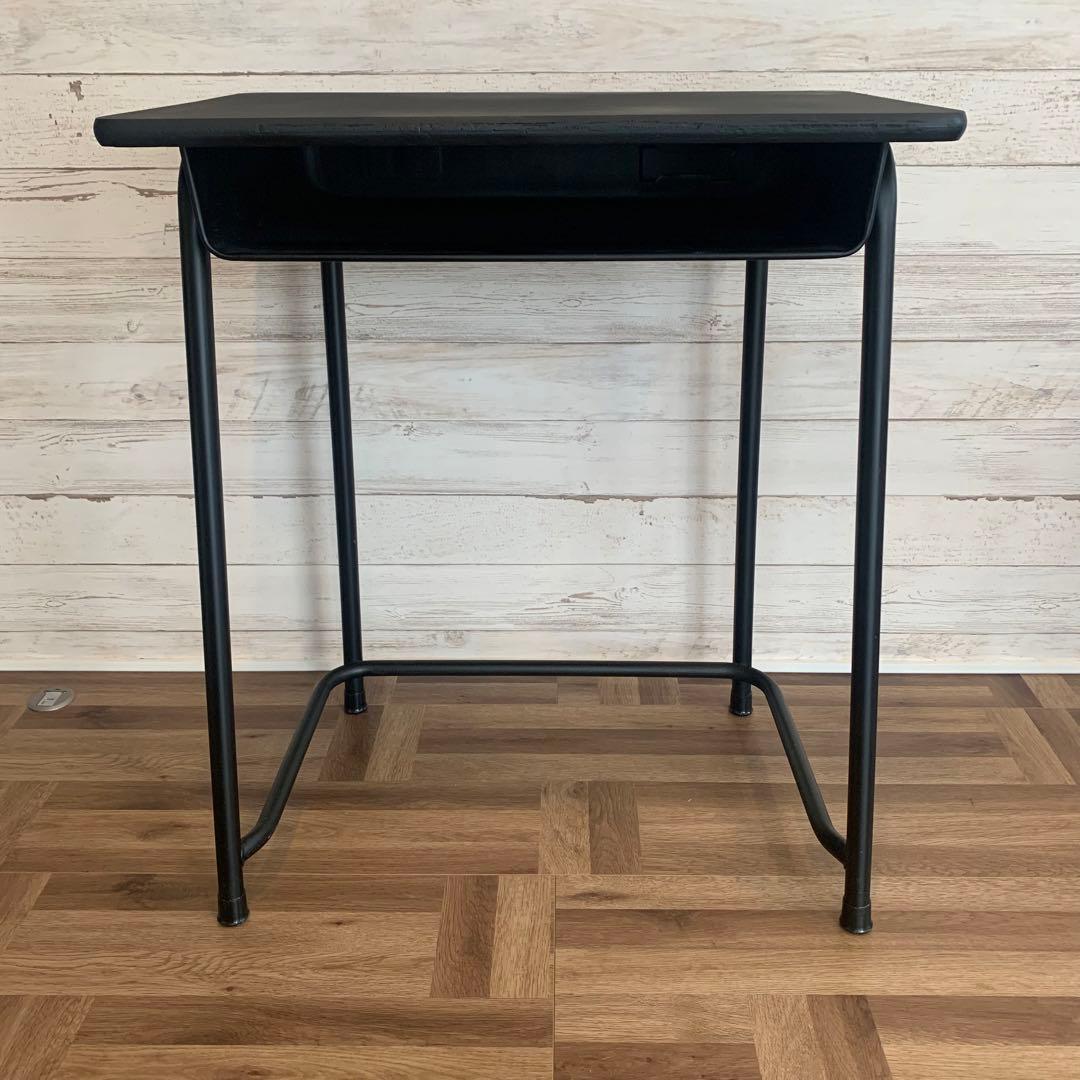 値下げ期間‼️カフェスタイル　リメイク　オシャレ　学校　机　ブラック　学習机