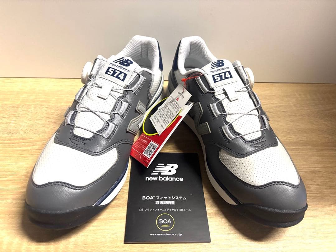 未使用 28.5cm 2E ニューバランスゴルフシューズUG574BJ4 グレー