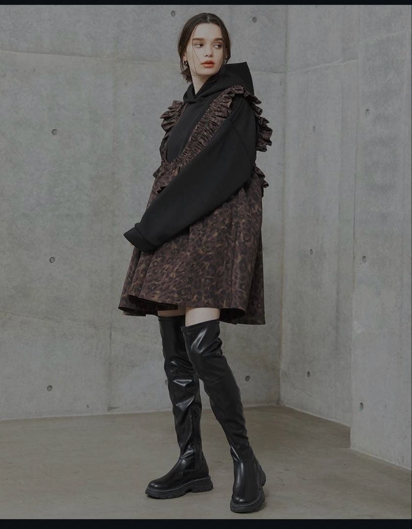 [COEL]レオパードフリルミニワンピース