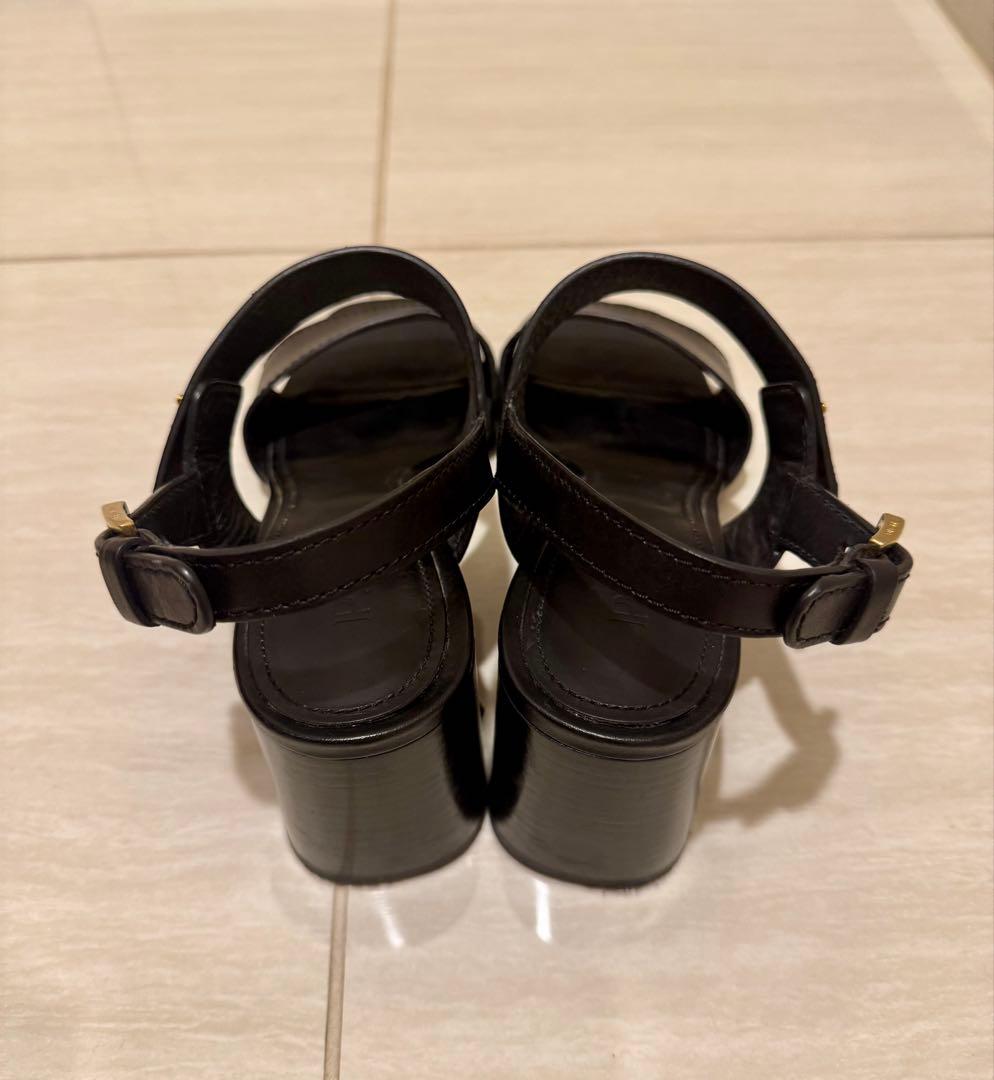 PRADA ブラック ヒールサンダル 37.5 / 24cm