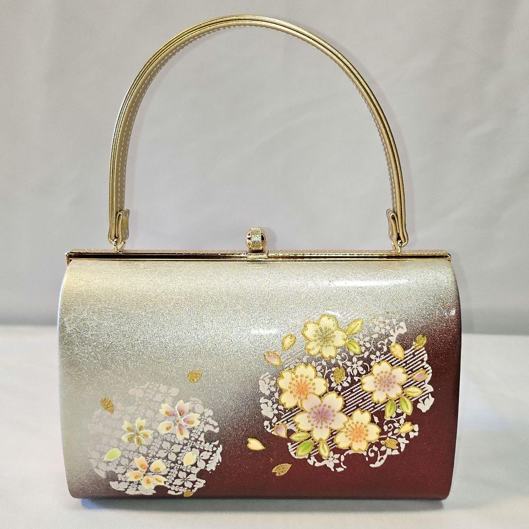 お値下げ‼️☆和装用バッグと金色草履のセット☆未使用☆桜☆日本製