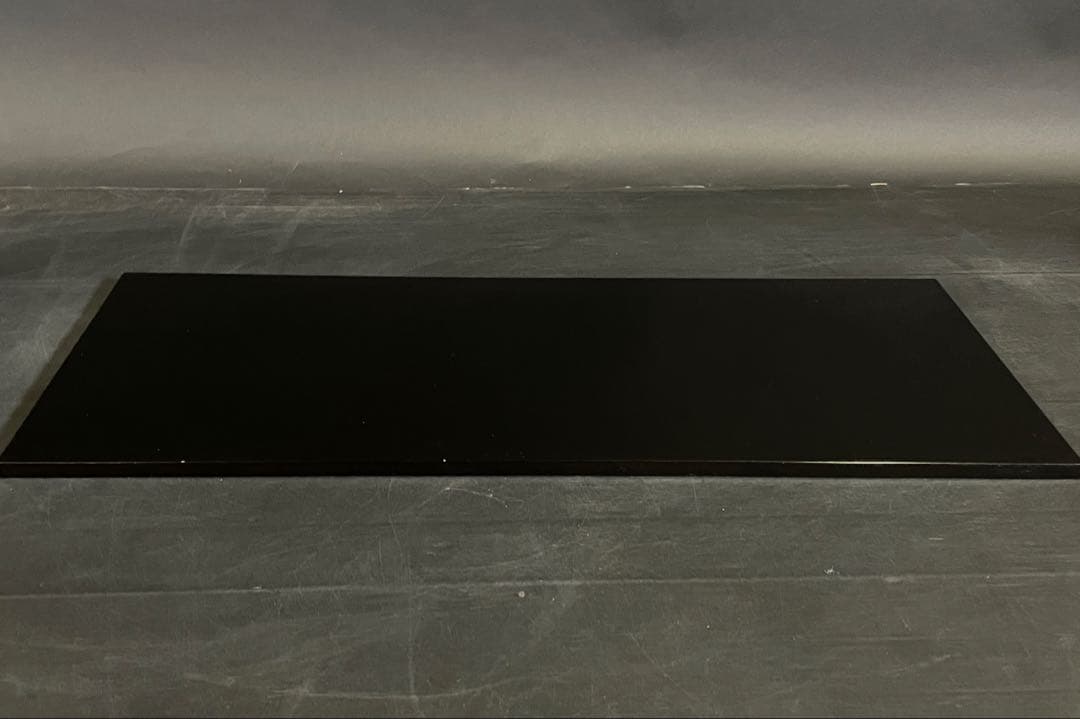 「母」 一心斎 炉用 長板 共箱 茶道具 (120①)