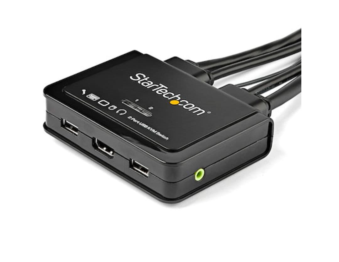 2ポートHDMI コンパクトデュアルポート 本体一体型1.5mケーブル