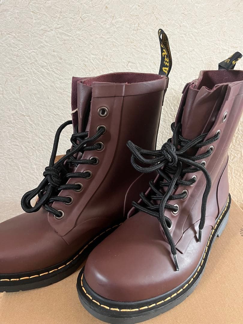 【新品未使用タグ付】廃盤ドクターマーチンレインブーツチェリーレッド　UK6