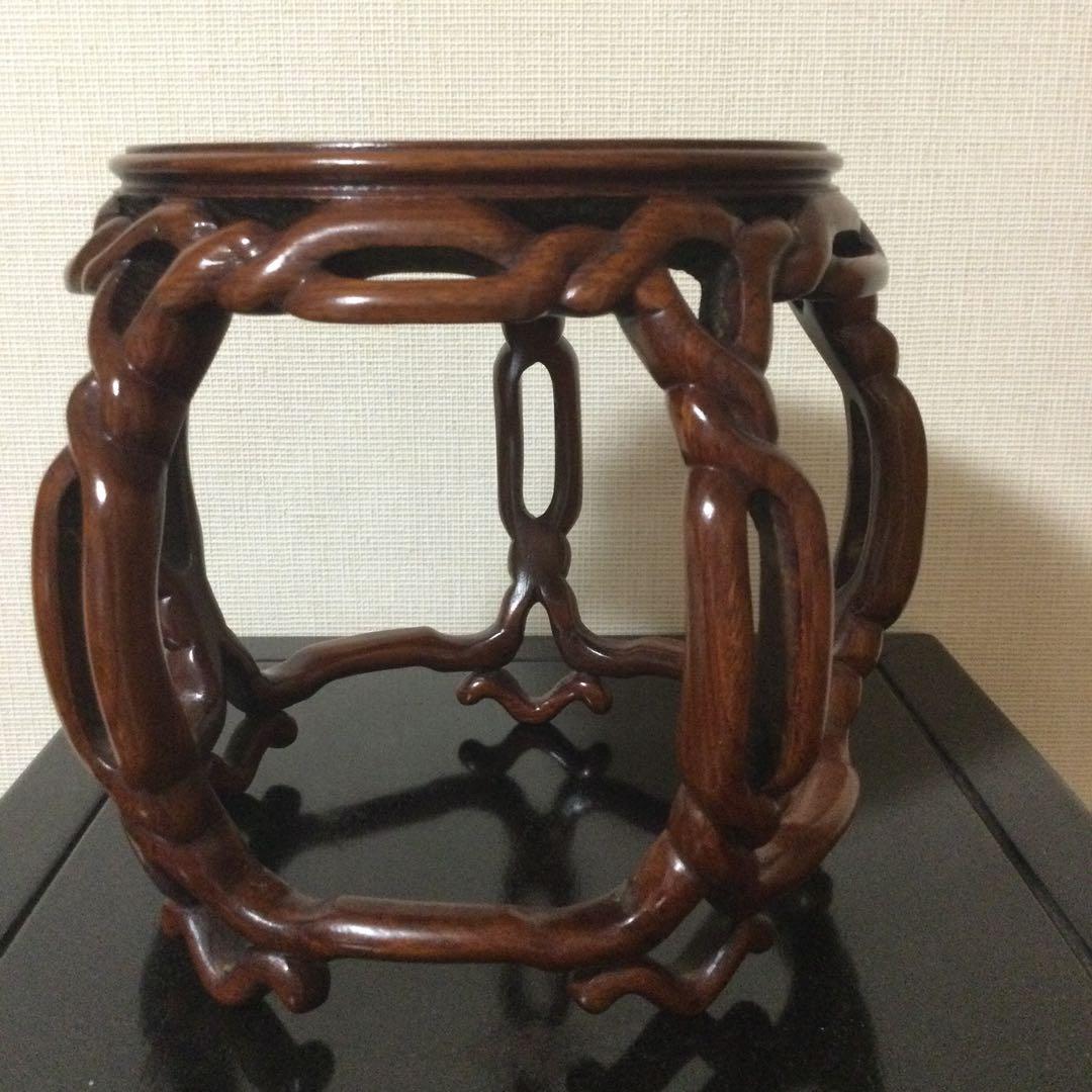 唐木の五足花台