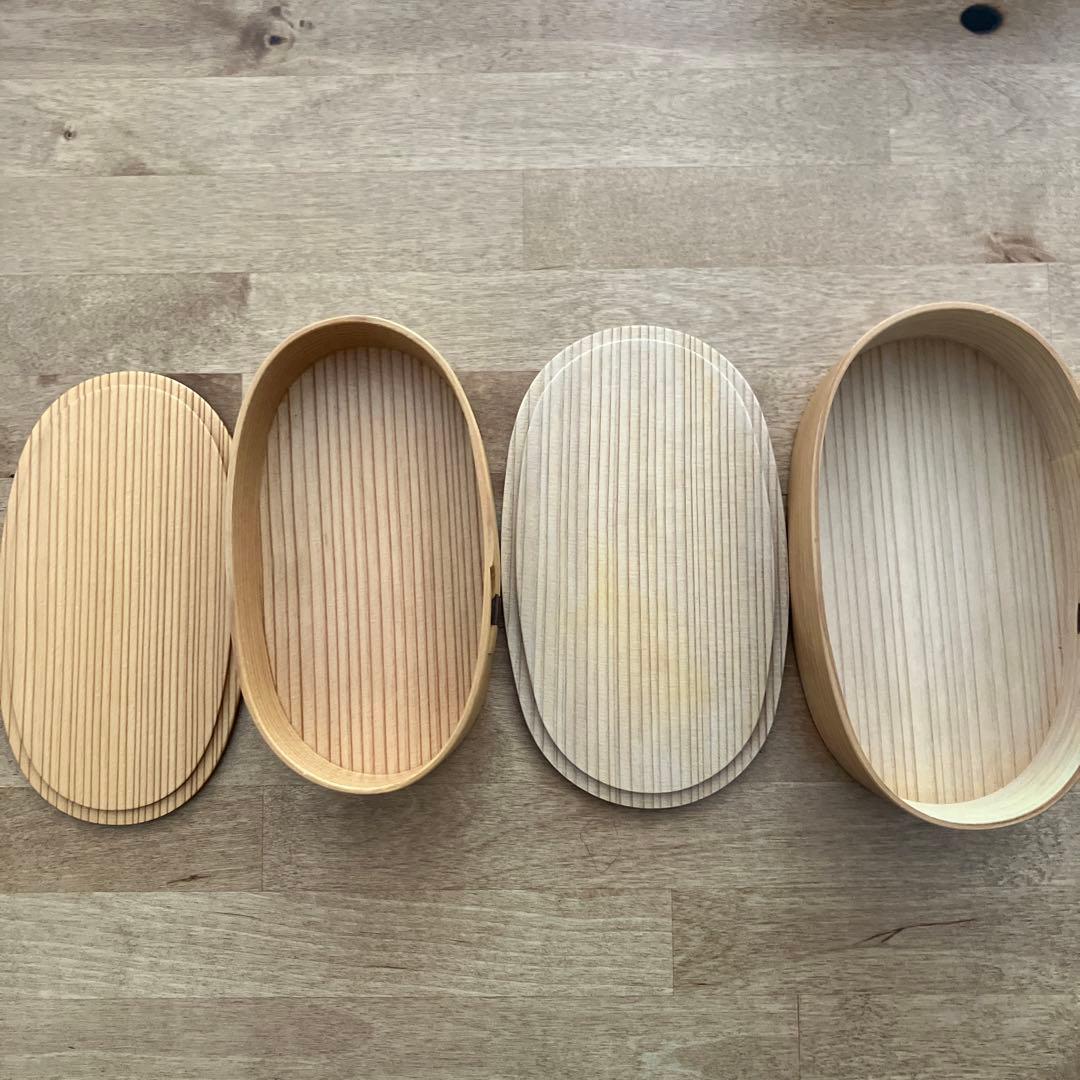 栗久 大館曲げわっぱ　小判入子レディースRL