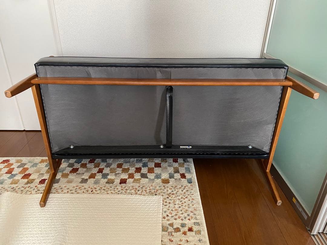 【美品】カリモク60 Kチェア2シーターソファ ブラック　限定50周年復刻ロゴ