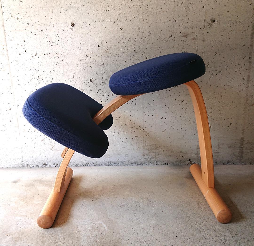 【良品】サカモトハウス バランスチェアイージー 　ブルー１