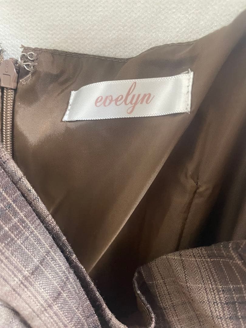 evelyn チェック柄ミニワンピース