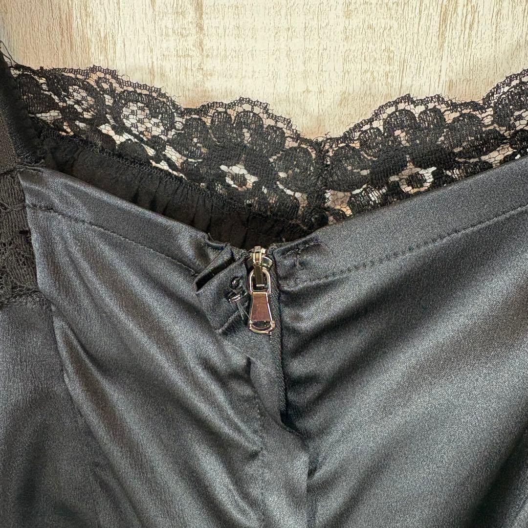 D&G ドルチェアンドガッバーナ 花柄 レース キャミソール ブラック