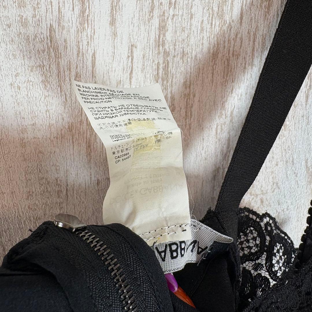 D&G ドルチェアンドガッバーナ 花柄 レース キャミソール ブラック