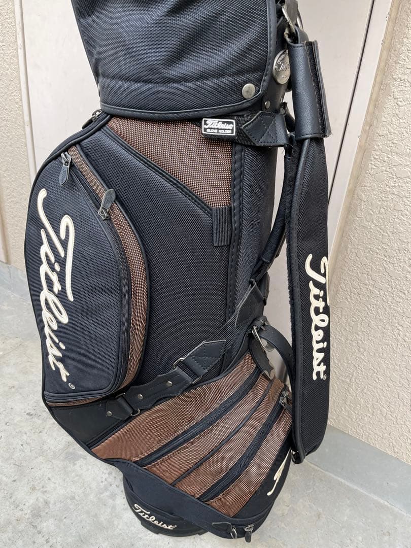 激レア！Titleist　タイトリストキャディーバッグ　布製　フードカバー付属