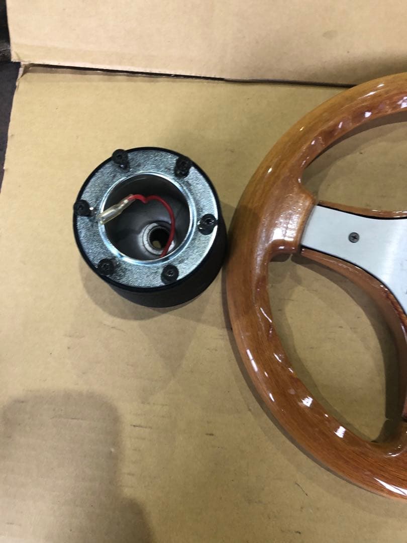 当時物ウッド ステアリング　sport line