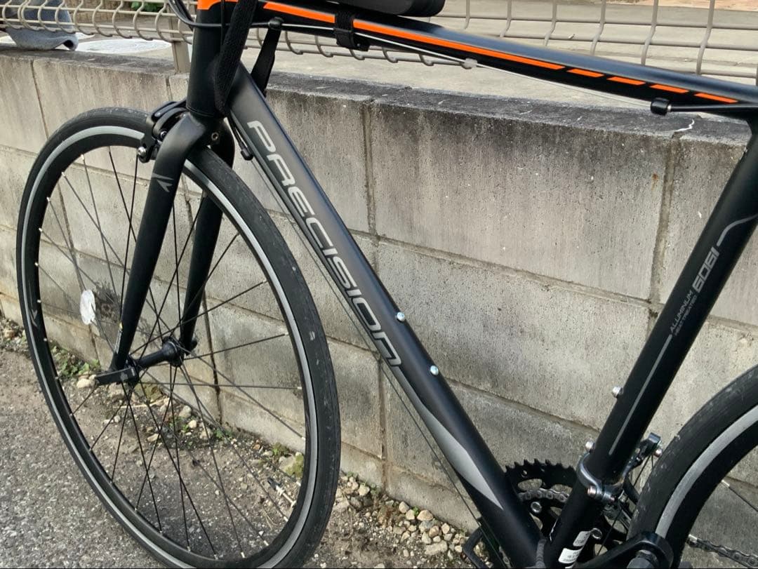 PRECISION ロードバイク ブラック/オレンジ