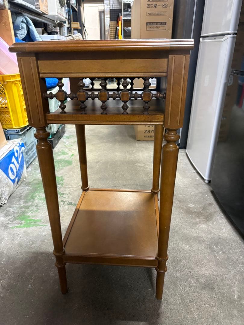 未使用 カリモク 電話台 花台 昭和 レトロ