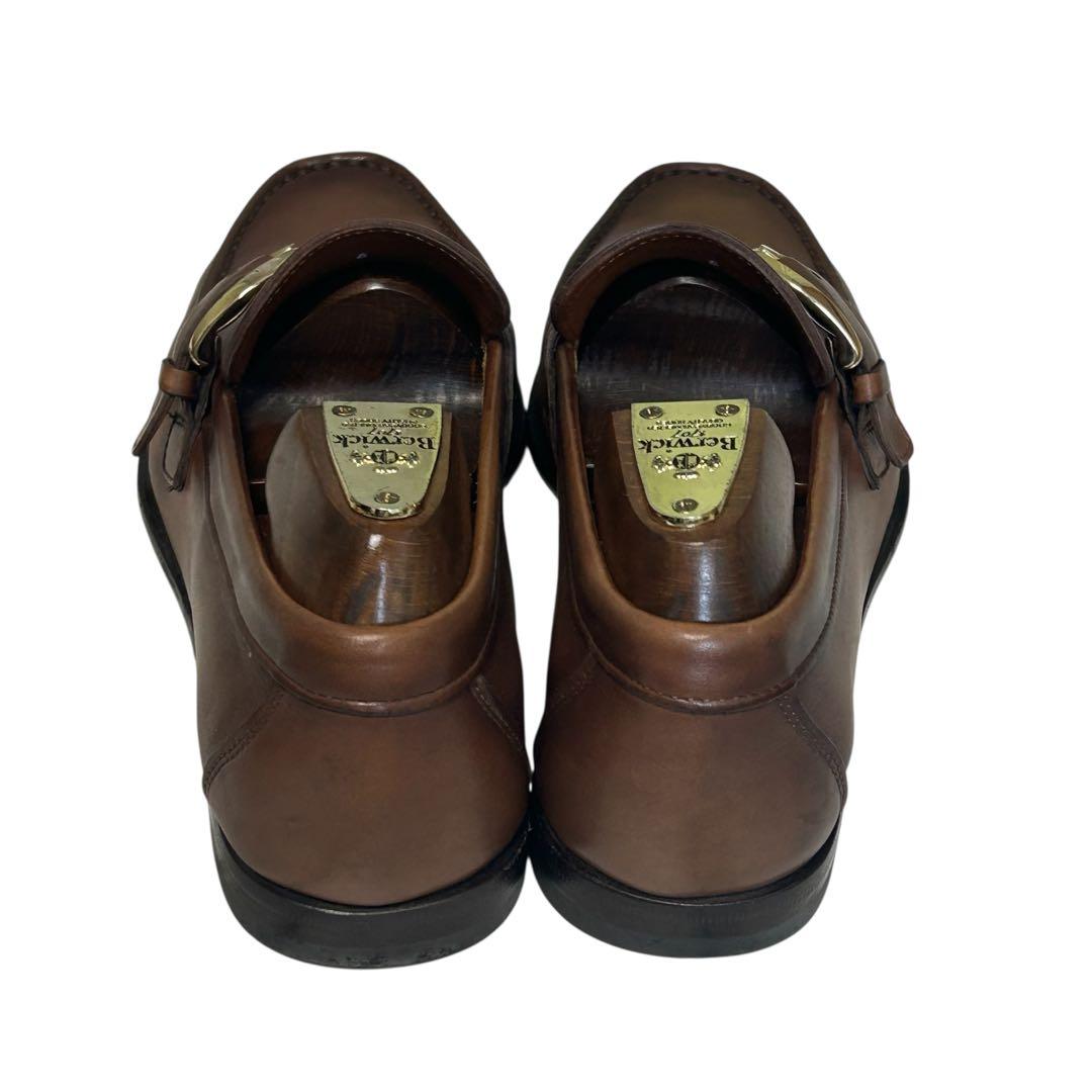 誠SANTONI バックルカーフローファー アンティークモカブラウン 6