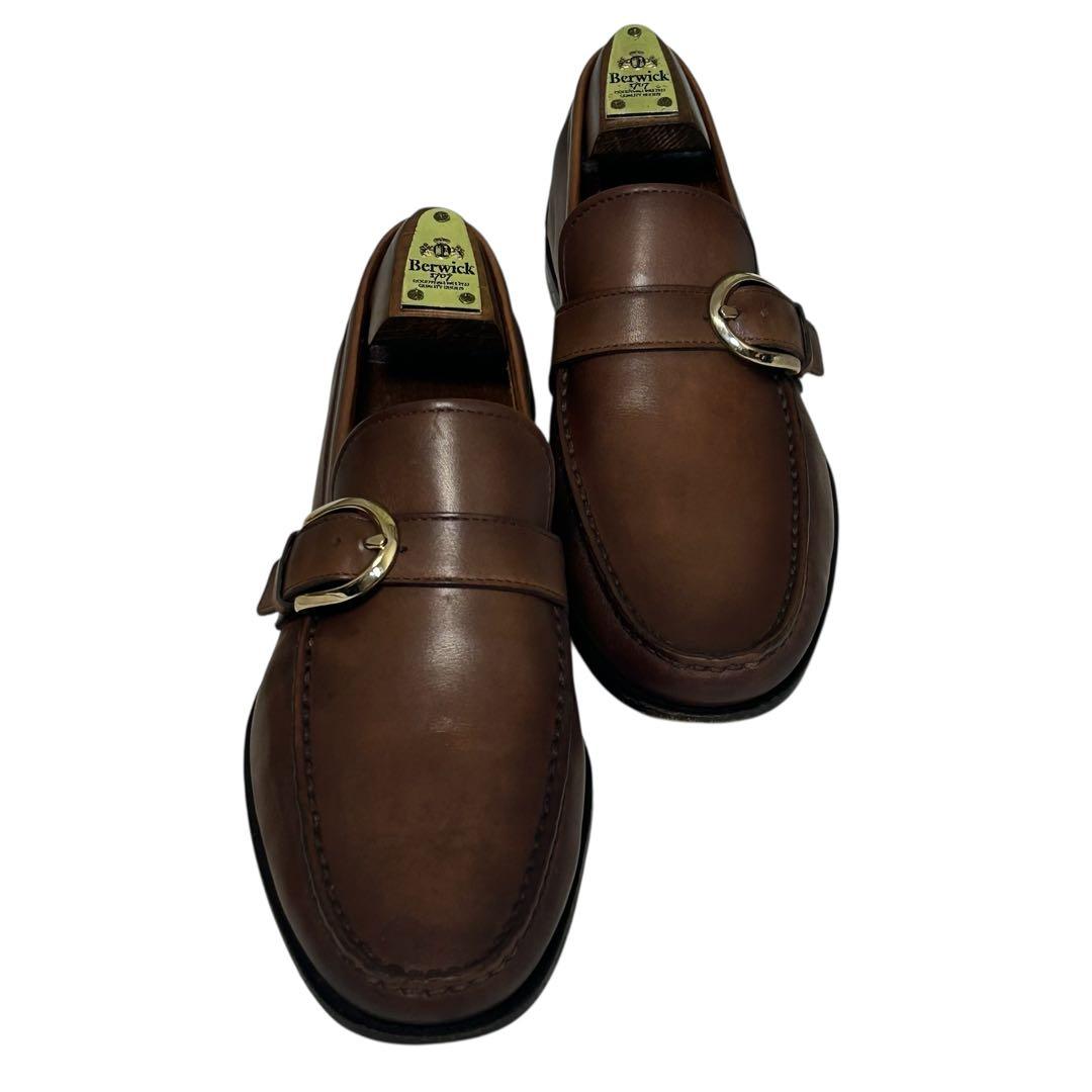 誠SANTONI バックルカーフローファー アンティークモカブラウン 6