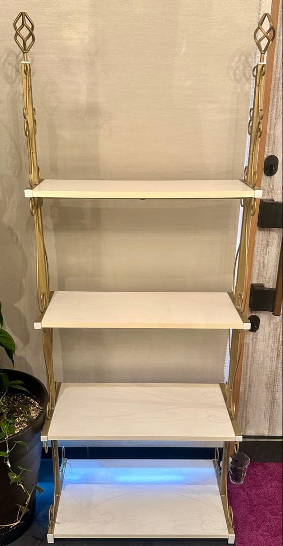 最終お値下げ‼️早い者勝ち！装飾的なアイアンフレームシェルフ 4段