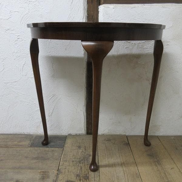 イギリス アンティーク 家具 コンソールテーブル ハーフムーン 英国 6226c