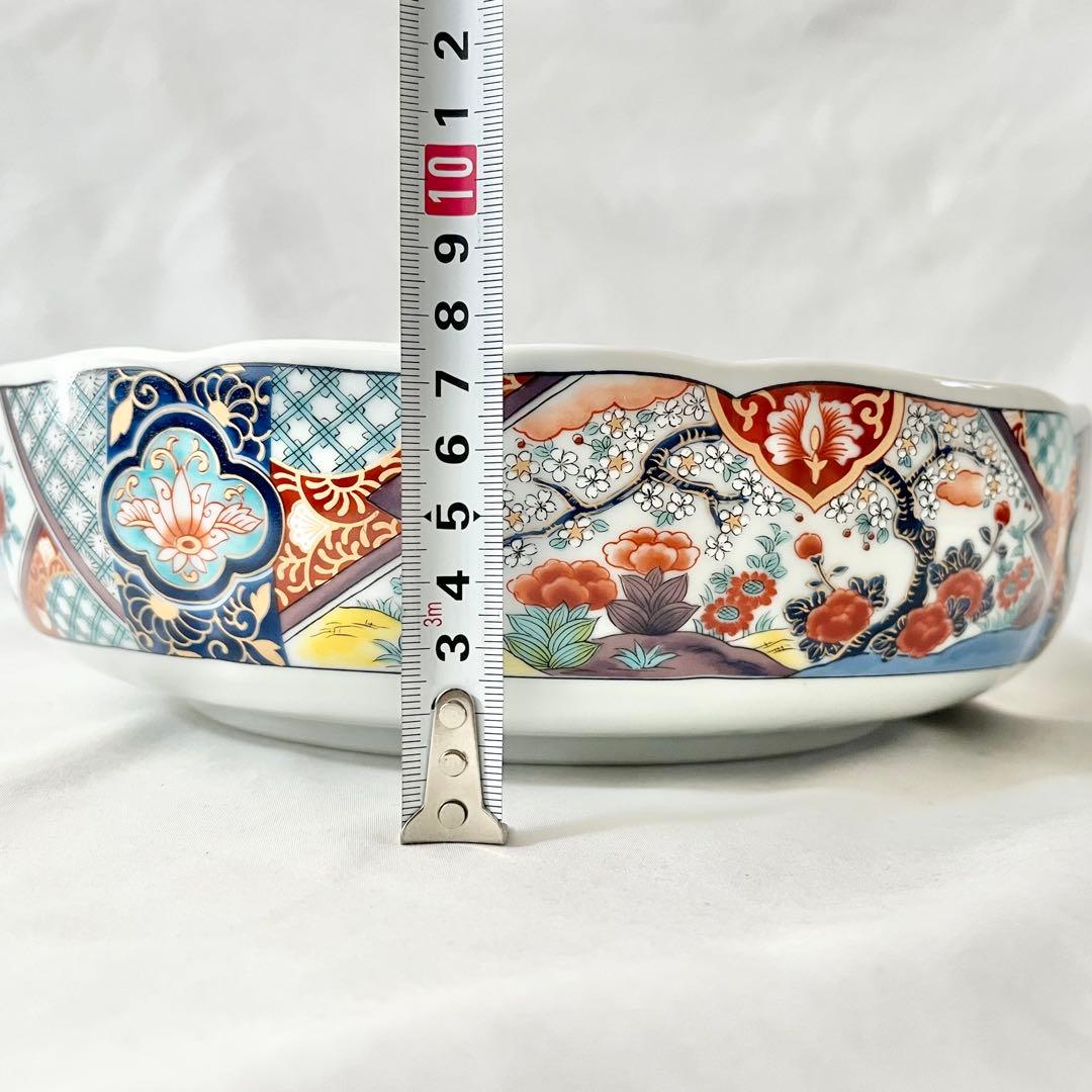 【新品・未使用】相撲力士デザインの和風皿　古伊万里 色絵 大皿　伊万里大鉢大相撲