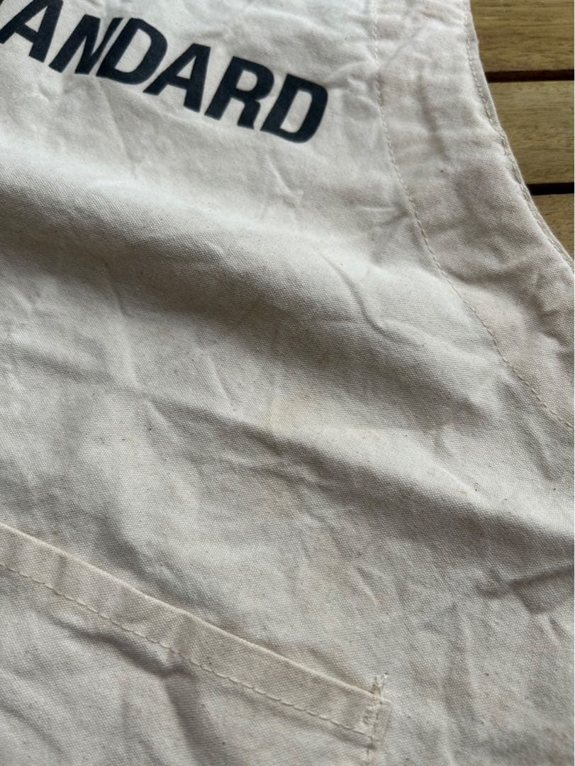 レア　STANDARD コットンエプロン アイボリー