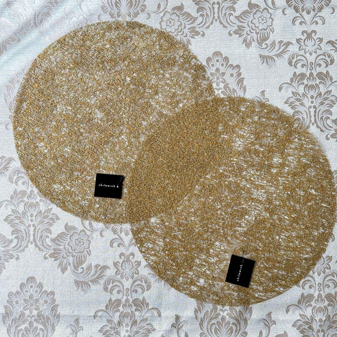 未使用　チルウィッチ　メタリックレース　ゴールド　リバーシブル　4枚