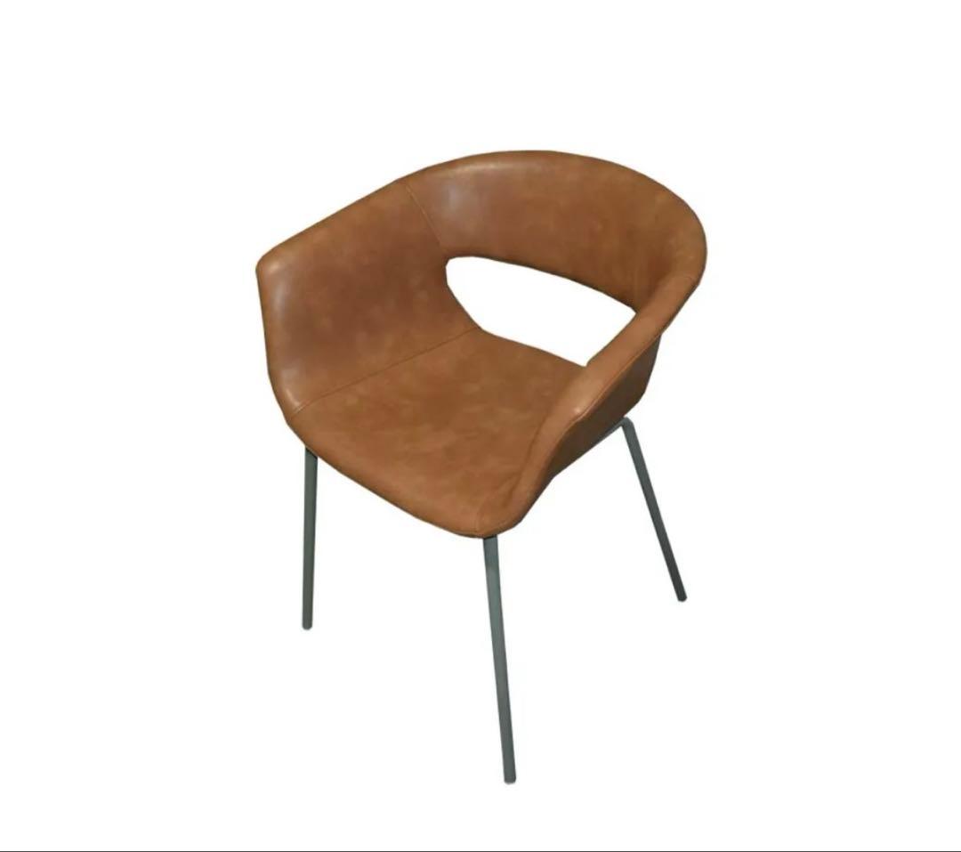 NOCE ダイニングチェア×4脚（キャメル×グリーン）