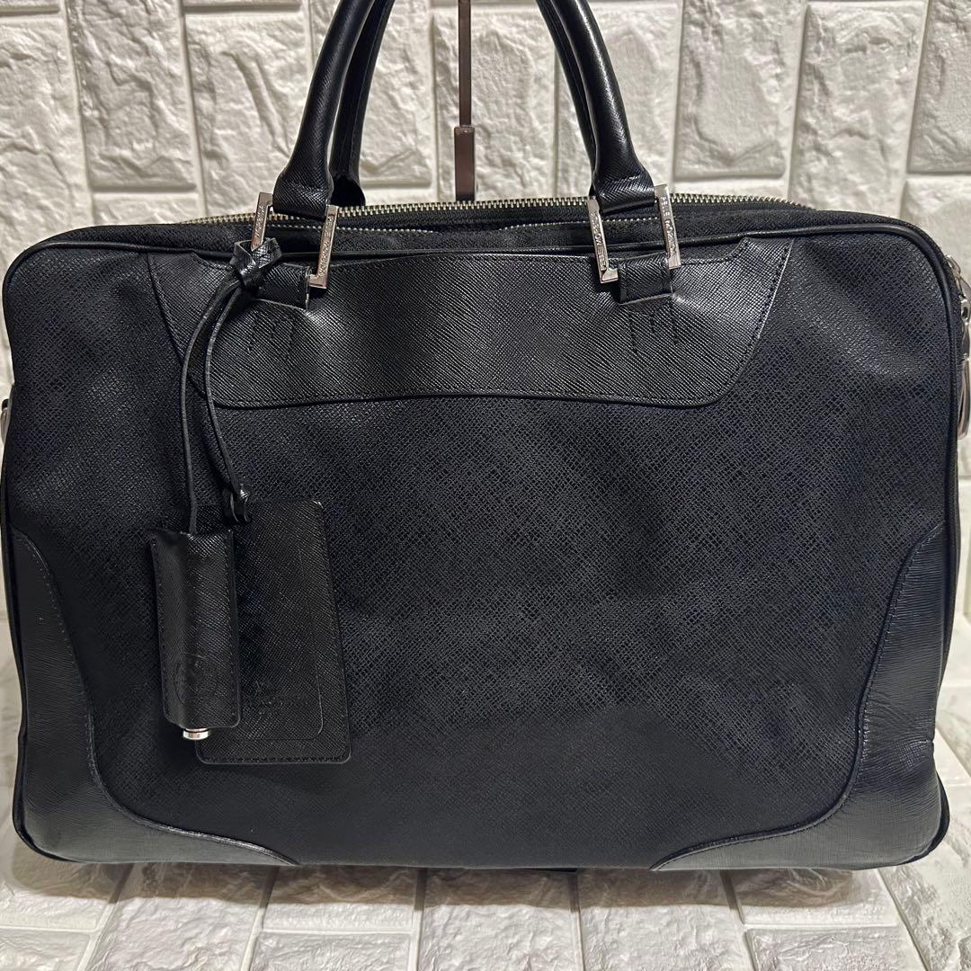 ✨️極美品 ペッレモルビダ ビジネスバッグ ブラック レザー 2way A4収納◎