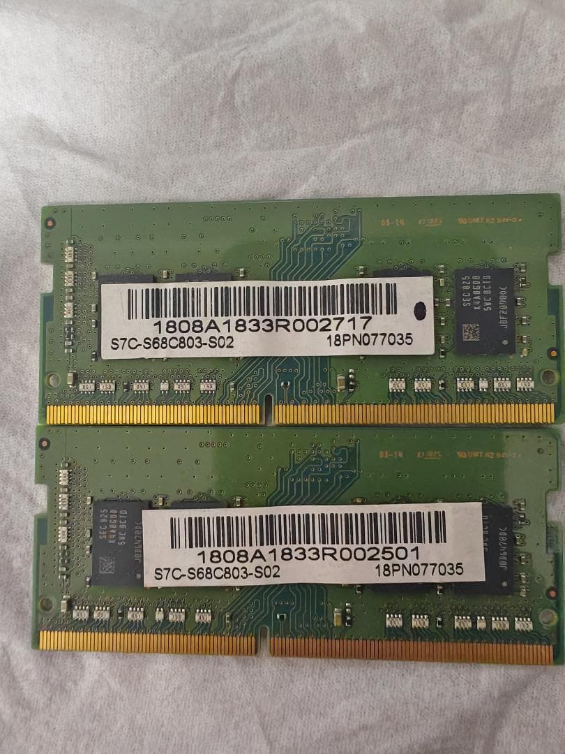 Samsung DDR4 M471A1K43CB1-CTD 8GB×2枚 中古