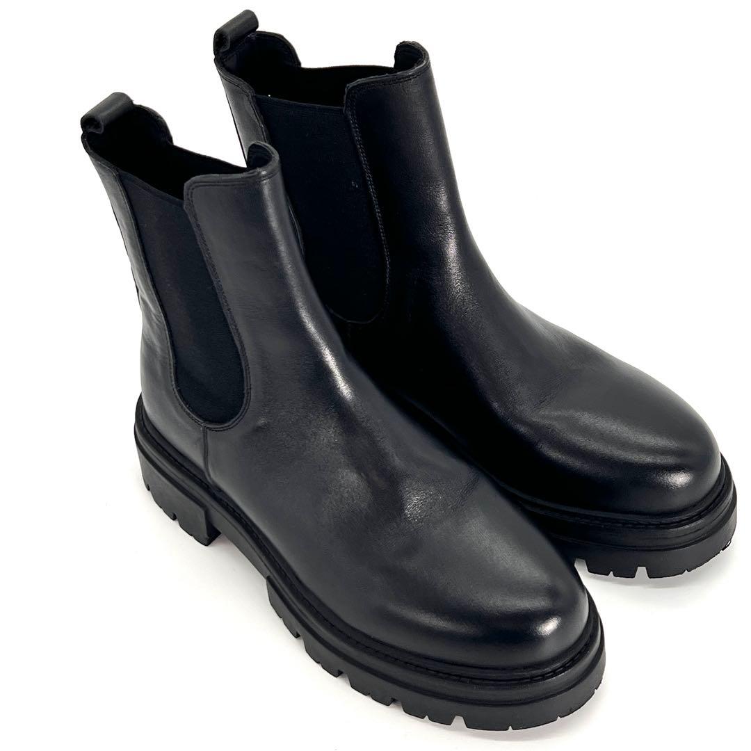 【美品】REMME レメ サイドゴアブーツ チェルシーブーツ 36 厚底　黒