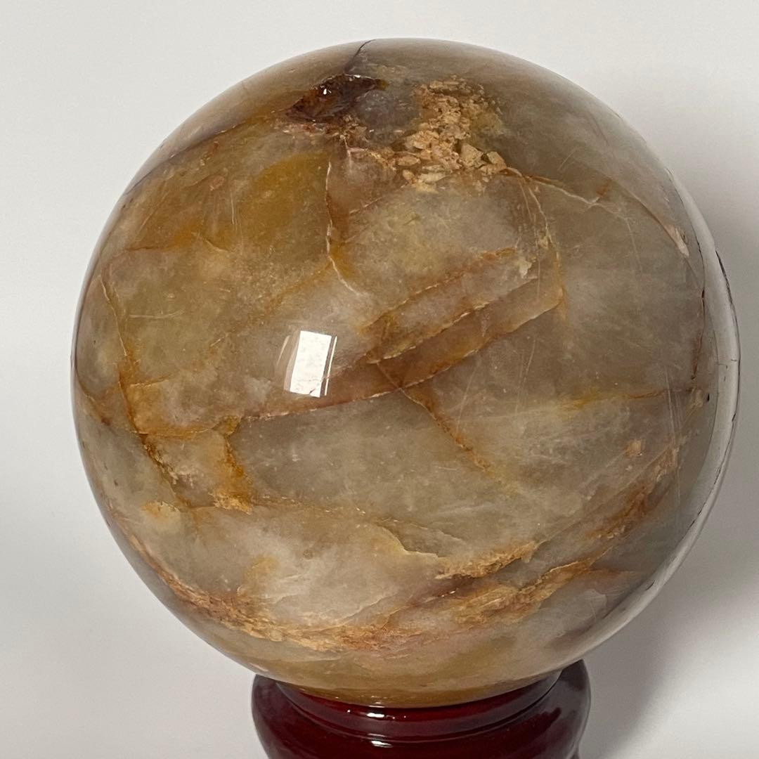 【H&E社正規品／保証書付き】ヒマラヤ・レッドゴールド・アゼツライト スフィア