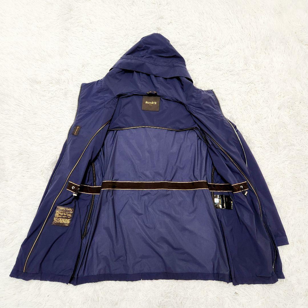【美品】MooRER ムーレー LOBELIA ストレッチ ナイロンジャケット紺