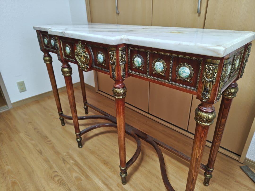 ◼️◼️◼️スペイン製、鋳物使用、高級コンソールテーブル、50万、検索マリネール